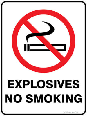 Prohibition Explosives No Smoking
