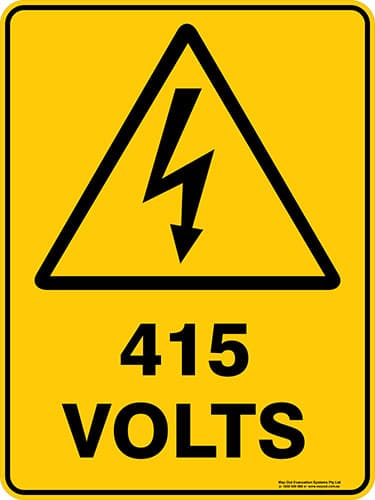Warning 415 Volts