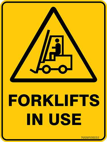 Warning Forklifts In Use