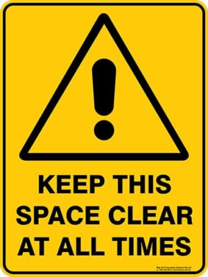 Warning Keep This Space Clear