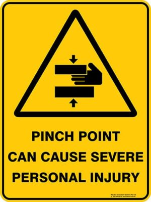 Warning Pinch Point Can Cause Severe Personal Injury